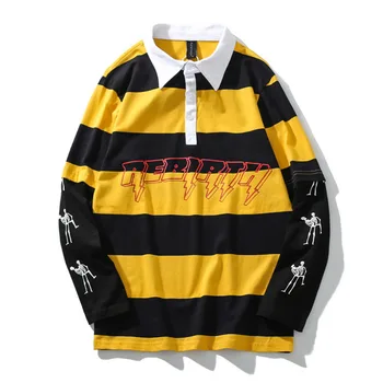 Sweatshirt Men Fake 2 Pieces Men Turn-down Collar Striped Print Pullover College Style Harajuku High Street Sweatshirt
Sweatshirt Men Fake 2 Pieces Men Turn-down Collar Striped Print Pullover College Style Harajuku High Street Sweatshirt