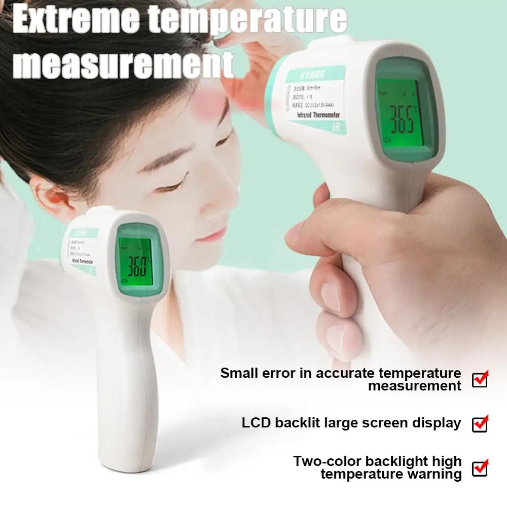 Non-Contact Digital Infrared Thermometer Auto Power Off Body Temperature Gun 34~43°C(93.2~109.4°F)
Non-Contact Digital Infrared Thermometer Auto Power Off Body Temperature Gun 34~43°C(93.2~109.4°F)