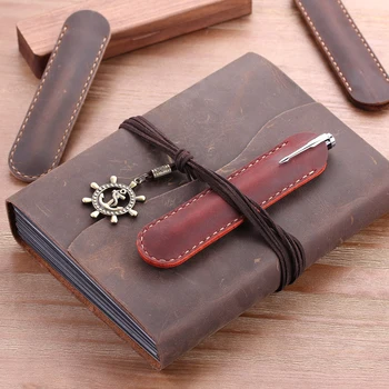 Handmade Advanced Genuine Leather Single Pen Case Pencil Bag Cowhide Fountain Pen Case Holder For Travel Journal Christmas Gift
Handmade Advanced Genuine Leather Single Pen Case Pencil Bag Cowhide Fountain Pen Case Holder For Travel Journal Christmas Gift