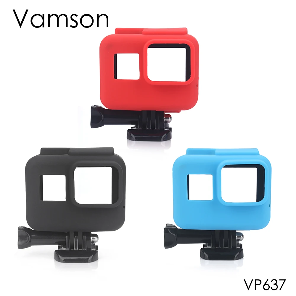 Vamson Silicone Camera Case Protection Cover for Gopro Hero7 6 5 Black 7 Silver/White for Go pro Standard Frame VP637
Vamson Silicone Camera Case Protection Cover for Gopro Hero7 6 5 Black 7 Silver/White for Go pro Standard Frame VP637