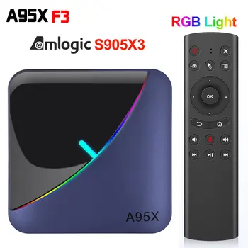A95X F3 RGB Light TV Box Android 9.0 Amlogic S905X3 4G 32G 64G 2.4G/5G Wifi BT Set Top Box YouTube 1080P 4K 2G 16G Media Player
A95X F3 RGB Light TV Box Android 9.0 Amlogic S905X3 4G 32G 64G 2.4G/5G Wifi BT Set Top Box YouTube 1080P 4K 2G 16G Media Player
