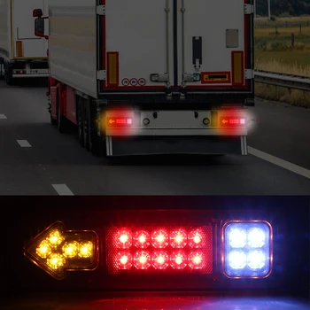 19LED Tail Lights Turn Signal Lamp Reversing Police Lights 12V 24V Stop Lights For Trailer Lorries Boat Truck Car Light Assembly
19LED Tail Lights Turn Signal Lamp Reversing Police Lights 12V 24V Stop Lights For Trailer Lorries Boat Truck Car Light Assembly