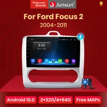 Junsun V1 Android 10 0 AI Голосовое управление для форд фокус MK2 2010 2012 2013 2014