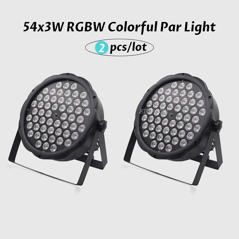 2 шт./лот светодиодный светильник par s 54x3W DJ Par led 54*3w light R12 G18 B18 W6 эффект контроллера