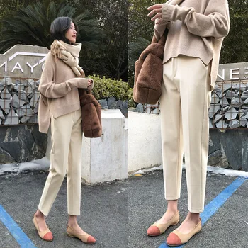 2xl Woolen Formal Pants Women Keep Warm Thicken Ankle-length Pants Women For Winter Solid Loose Straight Autumn Pants Women
2xl Woolen Formal Pants Women Keep Warm Thicken Ankle-length Pants Women For Winter Solid Loose Straight Autumn Pants Women