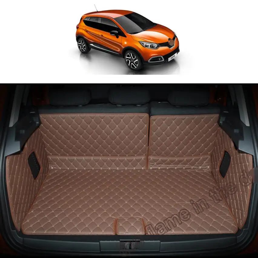 Для renault captur Кожаный Автомобильный Коврик для багажника 2014 2015 2016 2017 2018 2019 Kaptur Samsung