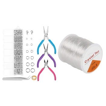 Jump Rings and Jewelry Pliers for Jewelry Making & 0.8mm Clear Bead Cord Crystal Elastic Stretchy Bracelet String
Jump Rings and Jewelry Pliers for Jewelry Making & 0.8mm Clear Bead Cord Crystal Elastic Stretchy Bracelet String