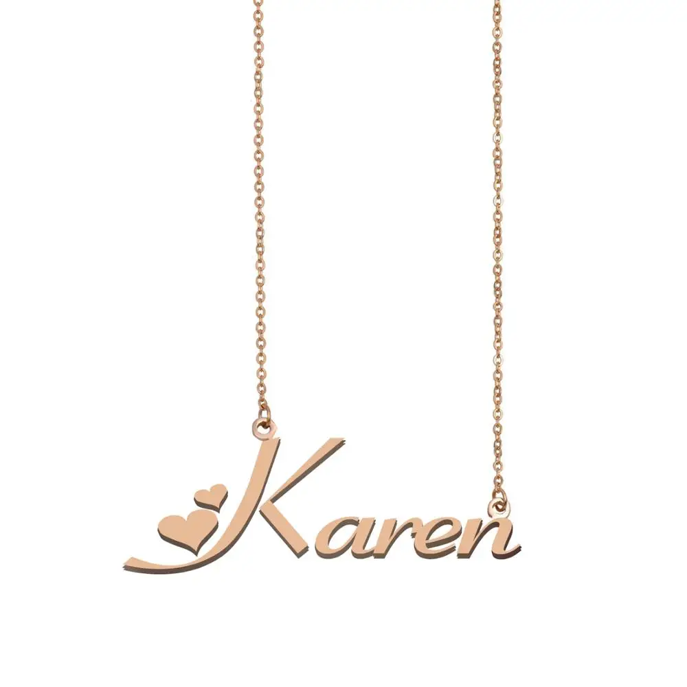 

Karen Name Necklace , Custom Name Necklace for Women Girls Best Friends Birthday Wedding Christmas Mother Days Gift