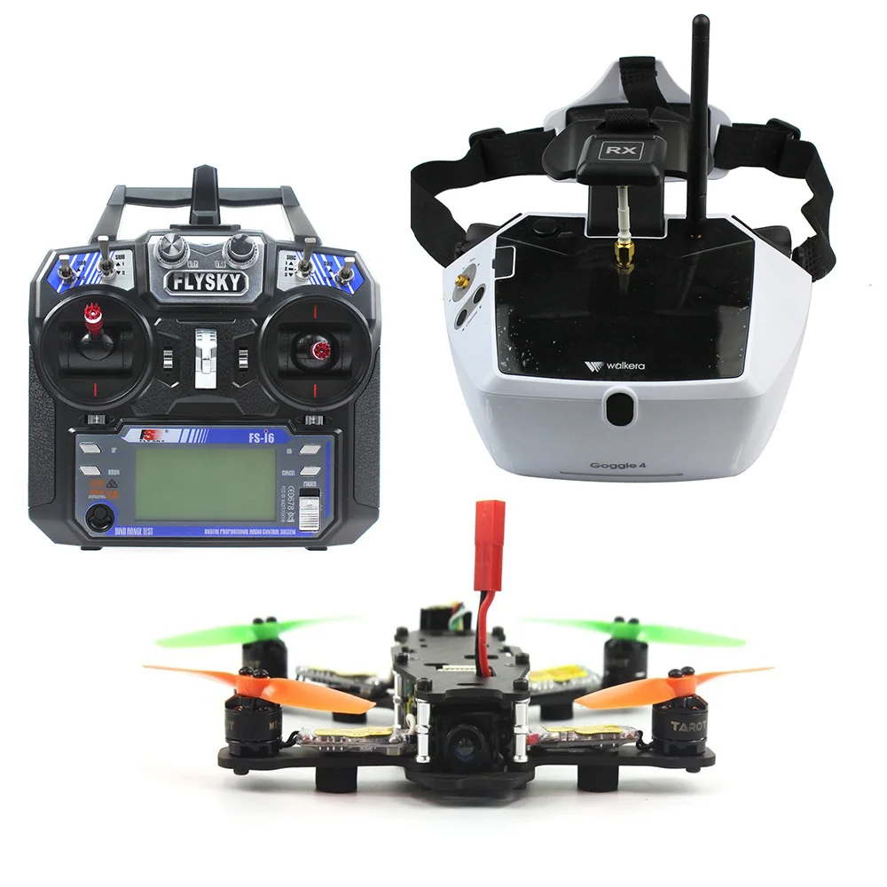 

Hot 5.8G 40CH FPV 2.4G 6CH RC Mini Racer Quadcopter Drone Tarot 130 RTF Full Kit TL130H1 Walkera Goggle 4 520TVL Camera F17840-E