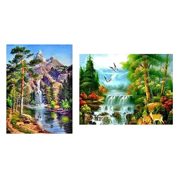 2 Set Full Square Diamond Landscape Diamond Painting Diamond Embroidery Home Decor Gift, Tree and Bird & Waterfall 
2 Set Full Square Diamond Landscape Diamond Painting Diamond Embroidery Home Decor Gift, Tree and Bird & Waterfall