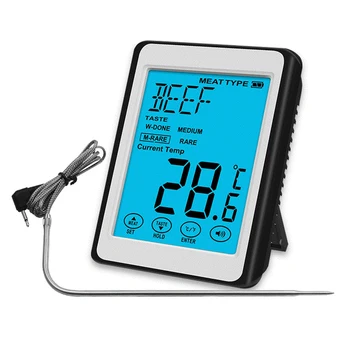 CH-210 Digital BBQ Thermometer Cooking Meat Food Oven Grilling Smoker Kitchen Probe Temperature Meter Timer Alarm
CH-210 Digital BBQ Thermometer Cooking Meat Food Oven Grilling Smoker Kitchen Probe Temperature Meter Timer Alarm