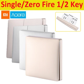 AQara Silver/Gold Wireless Smart Wall Switch Single/Zero Fire Light Swich APP Remote Control Intelligent Linkage Smart Switch 
AQara Silver/Gold Wireless Smart Wall Switch Single/Zero Fire Light Swich APP Remote Control Intelligent Linkage Smart Switch