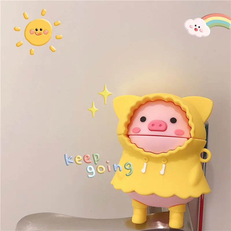 For Airpods Case,Cute Raincoat Piggy Case For Airpods 1/2 Case,Soft Silicone Earphone Headphone Cover For Airpdos Pro Case
For Airpods Case,Cute Raincoat Piggy Case For Airpods 1/2 Case,Soft Silicone Earphone Headphone Cover For Airpdos Pro Case