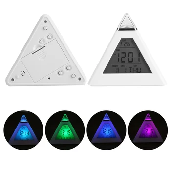 XNCH LED Change Colors Time Data Week Temperature Thermometer Hour Pyramid LCD Digital Snooze Alarm Clock Home Decor
XNCH LED Change Colors Time Data Week Temperature Thermometer Hour Pyramid LCD Digital Snooze Alarm Clock Home Decor