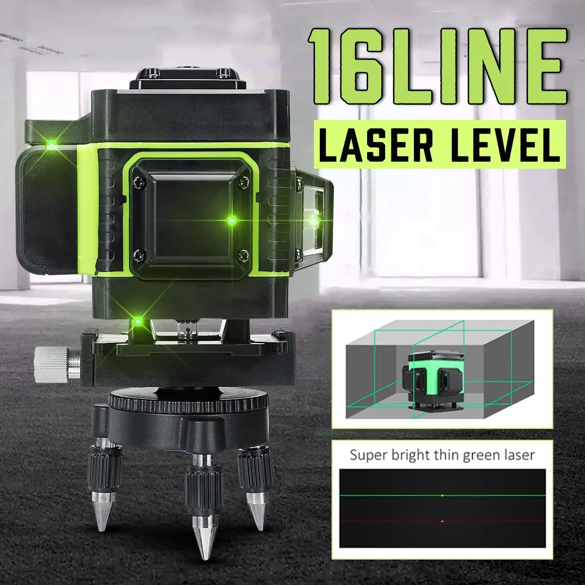 240V 16 Line Laser Level Measuring Instrument Waterproof 360 Degree Rotation Automatic Leveling Positioning Equipment Tools
240V 16 Line Laser Level Measuring Instrument Waterproof 360 Degree Rotation Automatic Leveling Positioning Equipment Tools