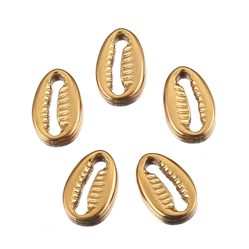 5pcs 18K Gold-Plate Stainless Steel Shell Pendants Charms Connectors for DIY Necklace Jewelry Making Findings Bracelets Supplies
5pcs 18K Gold-Plate Stainless Steel Shell Pendants Charms Connectors for DIY Necklace Jewelry Making Findings Bracelets Supplies
