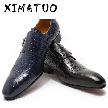 LEATHER MEN SHOES HIGH GRADE CROCODILE SKIN PRINTS BLUE BLACK MONK STRAP SLIP ON CASUAL SHOES FORMAL DRESS LOAFERS SHOES FOR MEN
LEATHER MEN SHOES HIGH GRADE CROCODILE SKIN PRINTS BLUE BLACK MONK STRAP SLIP ON CASUAL SHOES FORMAL DRESS LOAFERS SHOES FOR MEN