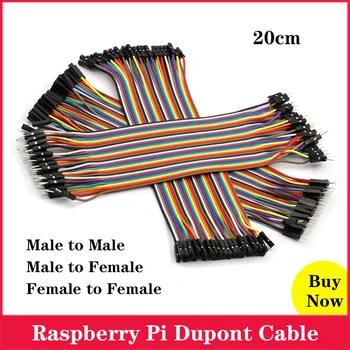 Raspberry Pi Dupont Cable 20cm Male to Male+Male to Female+Female to Female Jumper Wire Line for Raspberry Pi 4 3 Model B 3 B+
Raspberry Pi Dupont Cable 20cm Male to Male+Male to Female+Female to Female Jumper Wire Line for Raspberry Pi 4 3 Model B 3 B+