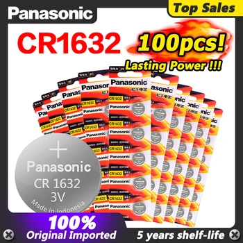 PANASONIC 3V Lithium Battery CR1632 DL1632 ECR1632 LM1632 KL1632 Button Coin Cell 100Pcs Suitable Supports Watch Calculator
PANASONIC 3V Lithium Battery CR1632 DL1632 ECR1632 LM1632 KL1632 Button Coin Cell 100Pcs Suitable Supports Watch Calculator