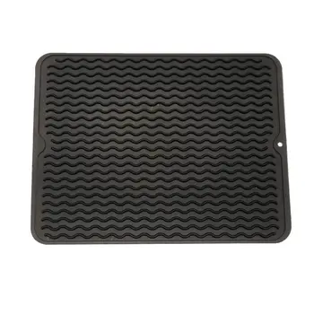 

Silicone Dish Drying Mats Thickness Heat Resistant Trivet Drip Tray Cup Coasters Non-slip Pot Holder Table Kitchen Accessorie