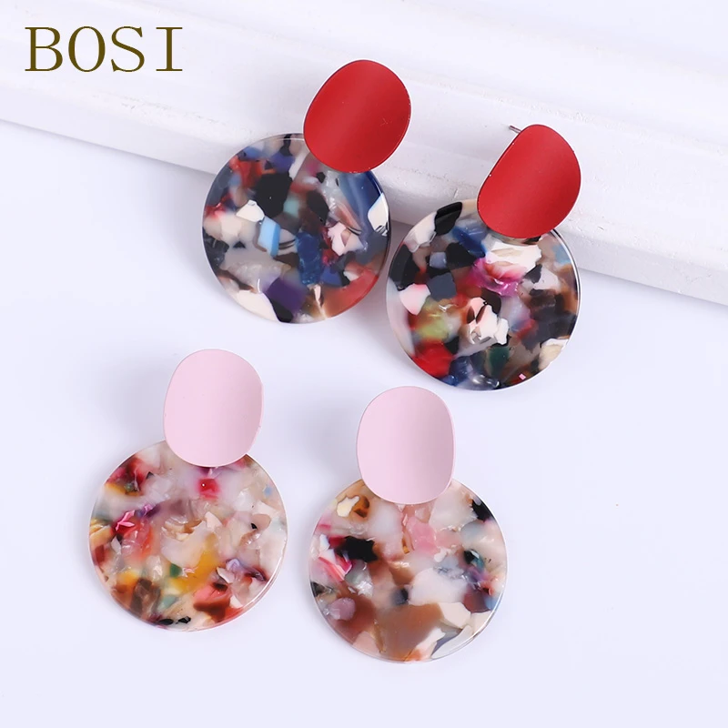 2019 Acrylic Metal spray paint Round Resin Dangle Earring For Women boho Design Shape Statement Red pink green Earring Jewelry
2019 Acrylic Metal spray paint Round Resin Dangle Earring For Women boho Design Shape Statement Red pink green Earring Jewelry