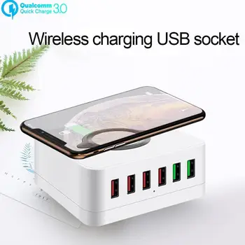 6 Port 72W QC 3.0 USB Wireless Charger Type C Quick Smart Mobile Phone Charger for iPhone X XS Samsung Huawei
6 Port 72W QC 3.0 USB Wireless Charger Type C Quick Smart Mobile Phone Charger for iPhone X XS Samsung Huawei