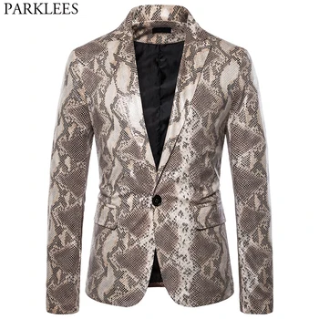 Ugly Snake Pattern Print Suits &Blazer Male Slim Fit One Button Club Party Blazer Jacket Men Stage Prom Costumes for Singers 2XL
Ugly Snake Pattern Print Suits &Blazer Male Slim Fit One Button Club Party Blazer Jacket Men Stage Prom Costumes for Singers 2XL
