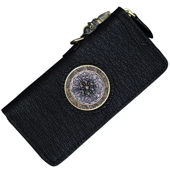 Men's and women's handmade leather wallet Long shark skin large capacity zipper clutch bag retro clutch bag
Men's and women's handmade leather wallet Long shark skin large capacity zipper clutch bag retro clutch bag