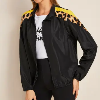 Women Stylish Autumn Leopard Stitching Jackets Coats Lady Zipper Punk Loose Short Coat Jacket Tops Cothes Outwear Outfits
Women Stylish Autumn Leopard Stitching Jackets Coats Lady Zipper Punk Loose Short Coat Jacket Tops Cothes Outwear Outfits