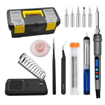 60W Adjustable Temperature Electric Soldering Iron Set Welding Solder Station Heat Pencil Repair Tool Kit US Plug
60W Adjustable Temperature Electric Soldering Iron Set Welding Solder Station Heat Pencil Repair Tool Kit US Plug
