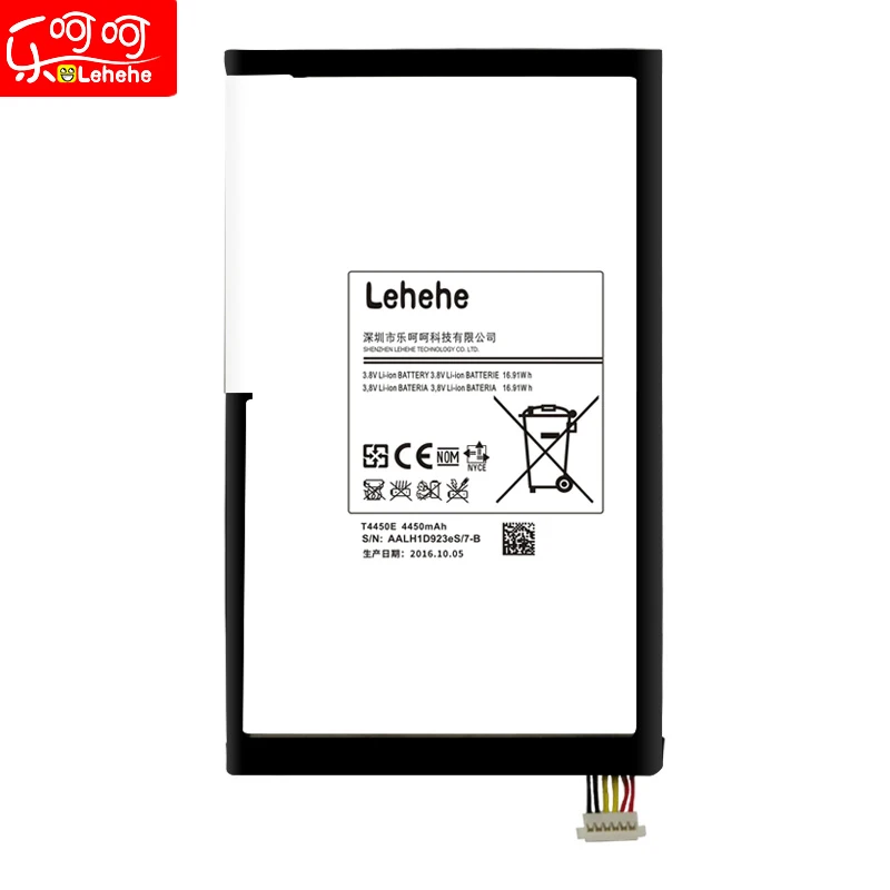 LEHEHE T4800E Tablet battery for Samsung Tab Pro 8.4" T320 SM-T321 T325 T321 Replacement Battery 4800mAh with Free tools
LEHEHE T4800E Tablet battery for Samsung Tab Pro 8.4" T320 SM-T321 T325 T321 Replacement Battery 4800mAh with Free tools