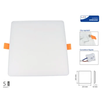 V-TAC FP424AN spotlight Led panel downlight square edge 24W neutral white hole adjustable from 75mm to 200mm SKU-743
V-TAC FP424AN spotlight Led panel downlight square edge 24W neutral white hole adjustable from 75mm to 200mm SKU-743