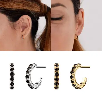 Europe Punk Plata de ley 925 Hoop Earring For Woman Engagement Wedding Party Luxury Bling Crystal Earrings For Lovers' Gift
Europe Punk Plata de ley 925 Hoop Earring For Woman Engagement Wedding Party Luxury Bling Crystal Earrings For Lovers' Gift