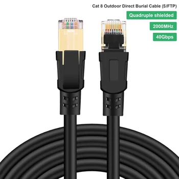 Cat8 Ethernet Cable RJ45 8P8C SSTP 40Gbps Super Speed Network Lan Patch Cord for Router Modem PC RJ 45 Ethernet Cable
Cat8 Ethernet Cable RJ45 8P8C SSTP 40Gbps Super Speed Network Lan Patch Cord for Router Modem PC RJ 45 Ethernet Cable