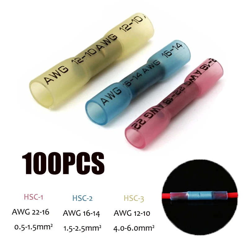 Thermal Shrinkable Terminal 100PCS Bagged Intermediate Connector Combination BHT Waterproof Connector Thermal Shrinkable Termina
Thermal Shrinkable Terminal 100PCS Bagged Intermediate Connector Combination BHT Waterproof Connector Thermal Shrinkable Termina