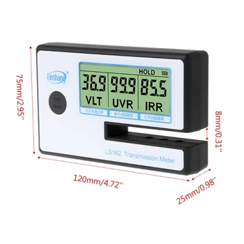 LS162 Window Tint Meter Solar Film Transmission Meter VLT UV IR Rejection Tester 28TC
LS162 Window Tint Meter Solar Film Transmission Meter VLT UV IR Rejection Tester 28TC