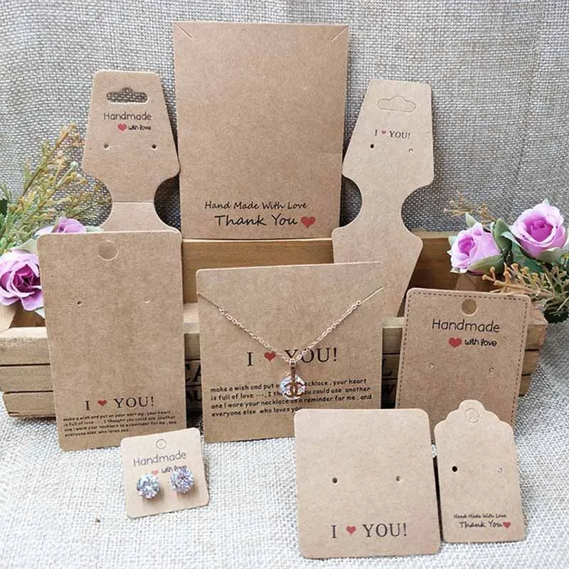 2018 hot sale New White/Kraft HandMade Jewerly Tag Necklace Card Earring Card I Love You Display Jewelry Set Cards 1lot=100pcs
2018 hot sale New White/Kraft HandMade Jewerly Tag Necklace Card Earring Card I Love You Display Jewelry Set Cards 1lot=100pcs