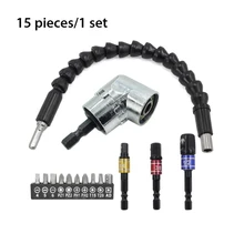 15 Pieces Screw Driver Socket Holder 105 Degree 1/4 Inch Drilling Bit Adapter Universal Flexible Alloy Steel Nut Shaft
15 Pieces Screw Driver Socket Holder 105 Degree 1/4 Inch Drilling Bit Adapter Universal Flexible Alloy Steel Nut Shaft