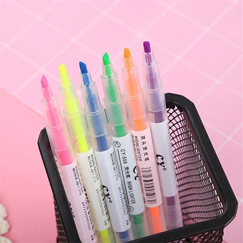 6pcs/set Cute Candy color Highlighter Pen Stationery Double Headed Fluorescent marker Pen Mark Pen Office School Supplies
6pcs/set Cute Candy color Highlighter Pen Stationery Double Headed Fluorescent marker Pen Mark Pen Office School Supplies