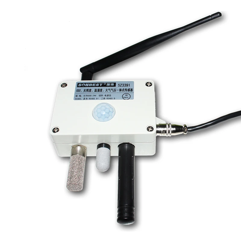 SZ3390B Wireless Carbon Dioxide Illuminance Temperature and Humidity Sensor CO2 Probe Zigbee Transmitter
SZ3390B Wireless Carbon Dioxide Illuminance Temperature and Humidity Sensor CO2 Probe Zigbee Transmitter