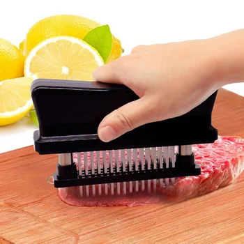 48-pin Professional Needles Stainless Steel Meat Tenderizer With Lid Household Kitchen Cooking Tools Tender Meat Hammer
48-pin Professional Needles Stainless Steel Meat Tenderizer With Lid Household Kitchen Cooking Tools Tender Meat Hammer