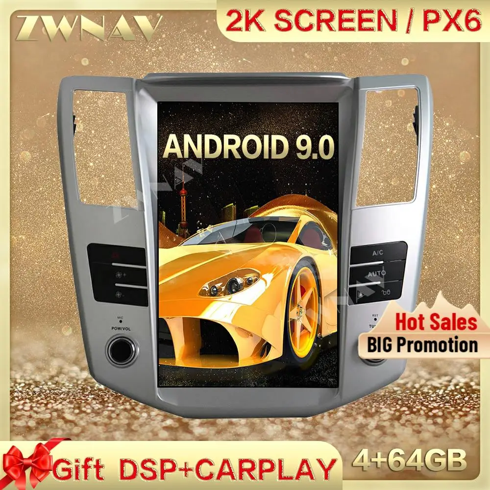 Автомобильный мультимедийный плеер DSP Carplay, экран Tesla, Android 9,0, для Lexus RX300, RX330, RX350, 2004-2007, GPS, радио, стерео, головное устройство
Автомобильный мультимедийный плеер DSP Carplay, экран Tesla, Android 9,0, для Lexus RX300, RX330, RX350, 2004-2007, GPS, радио, стерео, головное устройство