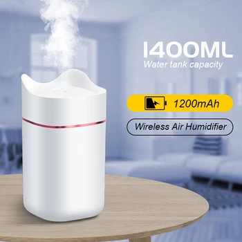 1400ML 3 in 1 Air Humidifiers 1200mAh Battery USB Portable Wireless Aromatherapy Diffuser Air Clean Mist Maker for Home Office
1400ML 3 in 1 Air Humidifiers 1200mAh Battery USB Portable Wireless Aromatherapy Diffuser Air Clean Mist Maker for Home Office