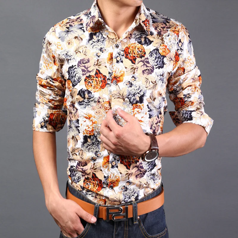Hot Selling Special Offer Casual Slim Fit Men Floral-Print Long-sleeve Blouse Multi-color Spring And Autumn Printed Shirt Men's
Hot Selling Special Offer Casual Slim Fit Men Floral-Print Long-sleeve Blouse Multi-color Spring And Autumn Printed Shirt Men's