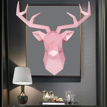 3D Deer Head Statue Decor Abstract Sculpture Home Decoration Accessories 50x49x20cm Living Room Wall Big Elk Statues Decorations 
3D Deer Head Statue Decor Abstract Sculpture Home Decoration Accessories 50x49x20cm Living Room Wall Big Elk Statues Decorations