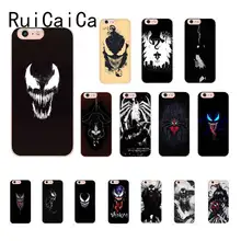 RuiCaiCa veneno Spider-Man cubierta inteligente suave negro caja del teléfono Shell para iPhone 8 7 6 6S Plus X XS X MAX 5 5S SE XR 11 11pro 11promax(China)