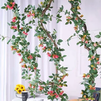 1.8M Xinye Rose Rattan Artificial Rose Rose Rattan Vine Silk Flower Rattan Wedding Decoration Flower Vine
1.8M Xinye Rose Rattan Artificial Rose Rose Rattan Vine Silk Flower Rattan Wedding Decoration Flower Vine