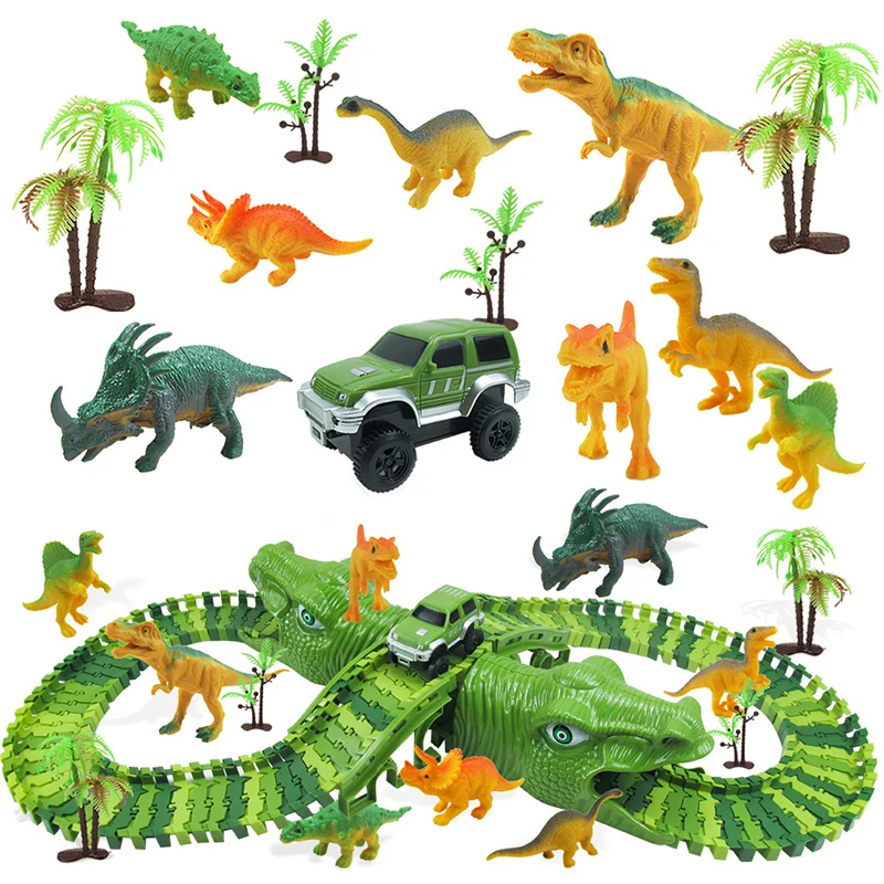 Dinosaur Railway Toy Car Track Racing Track Toy Set Educational Bend Flexible Race Track Flash Light Car Toys For Children Boys
Dinosaur Railway Toy Car Track Racing Track Toy Set Educational Bend Flexible Race Track Flash Light Car Toys For Children Boys