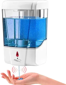 700ml Capacity Automatic Soap Dispenser Touchless Sensor Hand Sanitizer Detergent Dispenser Wall Mounted For Bathroom Kitchen
700ml Capacity Automatic Soap Dispenser Touchless Sensor Hand Sanitizer Detergent Dispenser Wall Mounted For Bathroom Kitchen