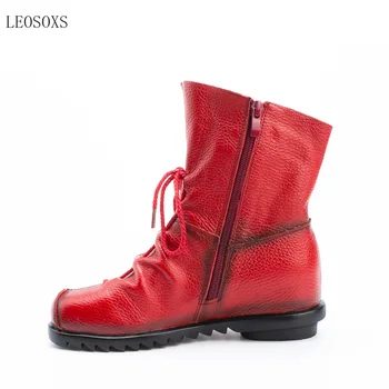LEOSOXS Explosive Leather Handmade Women's Boots, Soft Rubber Bottom Martin Boots, Casual Boots, Non-slip Flat Bottom
LEOSOXS Explosive Leather Handmade Women's Boots, Soft Rubber Bottom Martin Boots, Casual Boots, Non-slip Flat Bottom
